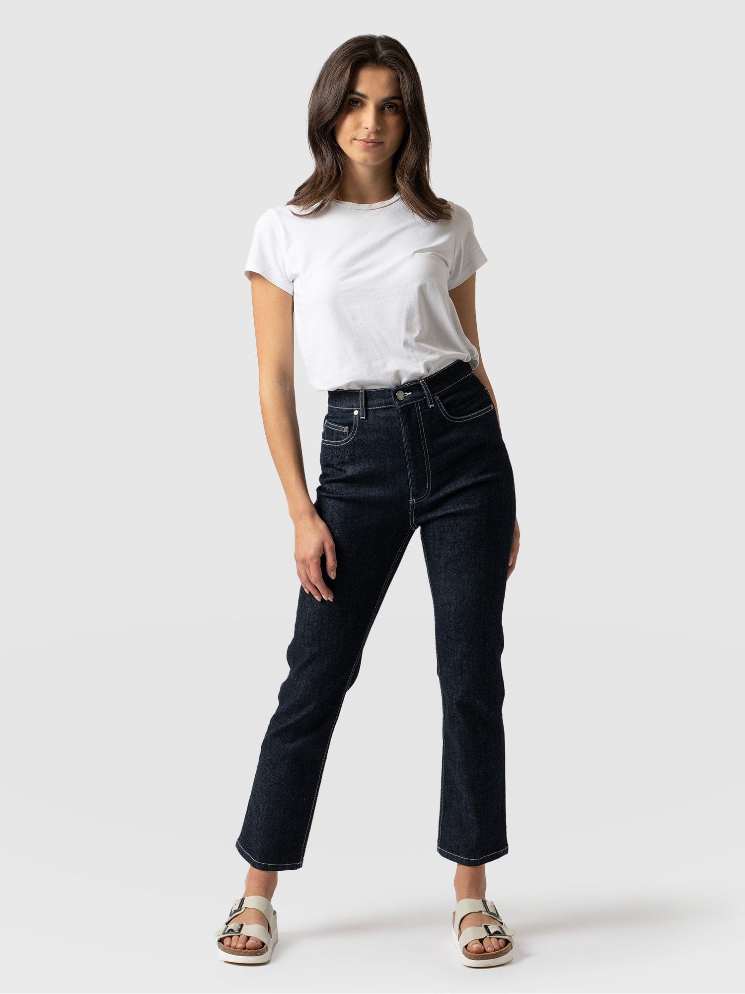 Hattie Straight Leg Jeans Indigo Blue - Women's Jeans | Saint + Sofia® UK